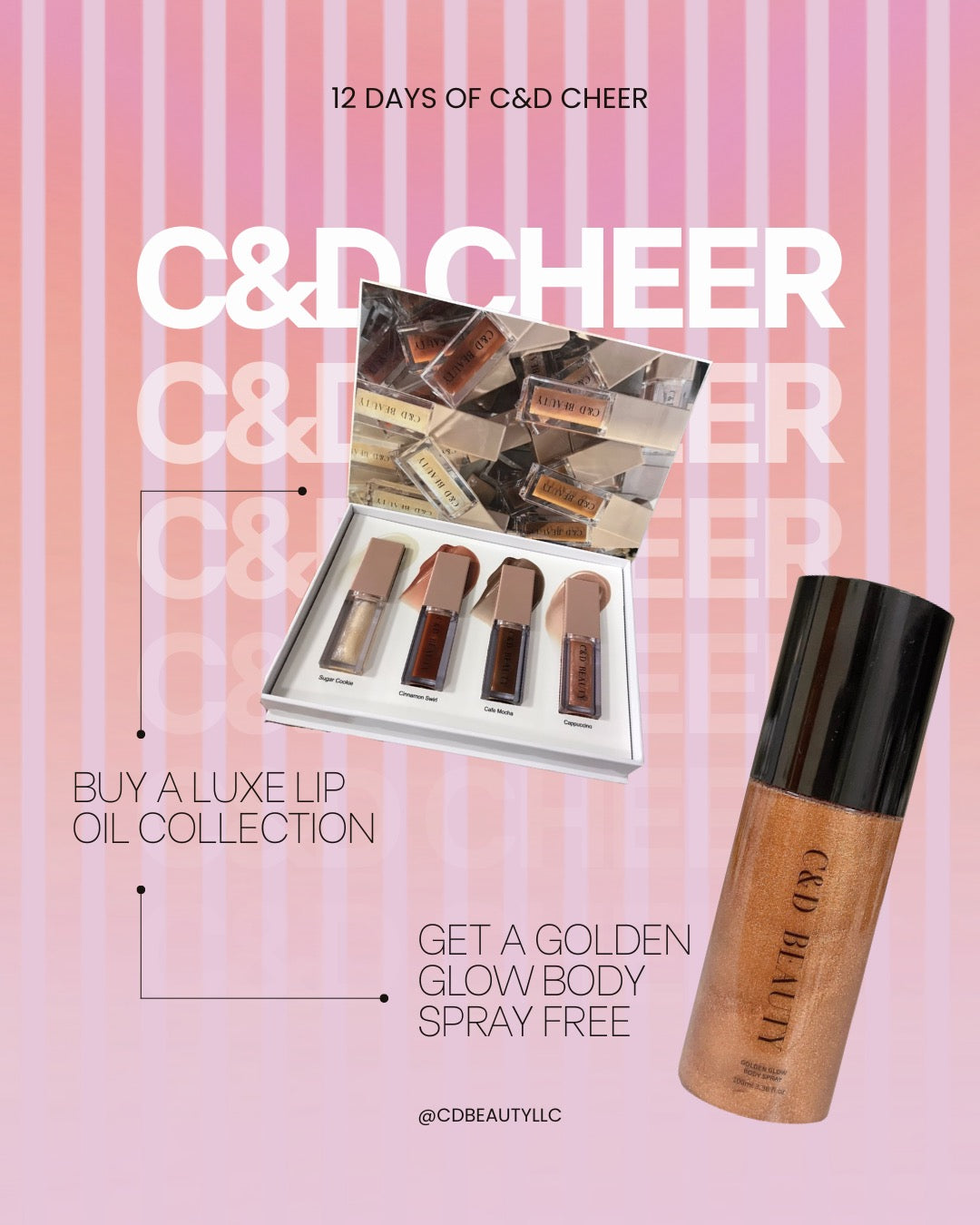 BOGO Luxe Lip Oil Collection FREE Golden Glow Body Spray