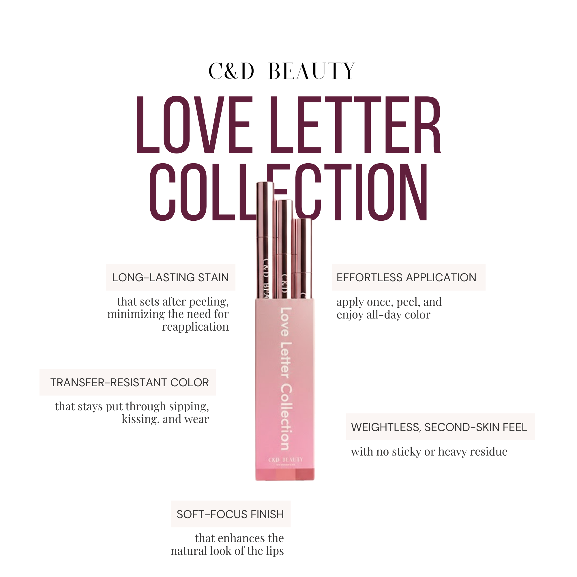 The Love Letter Collection - Peel-Off Lip Stain Trio